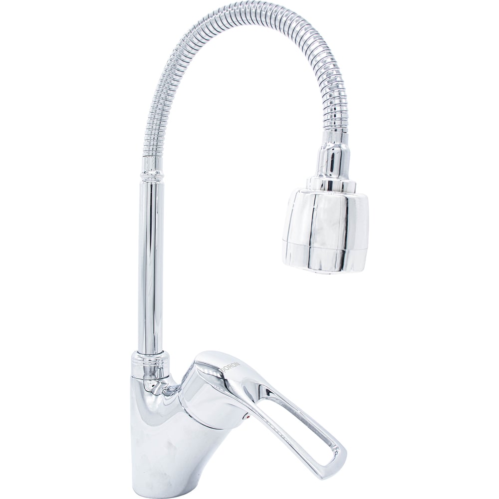 Изображение товара Дорон Смеситель для кухни с гибким изливом однорычажный хром модель ДС 2821-N