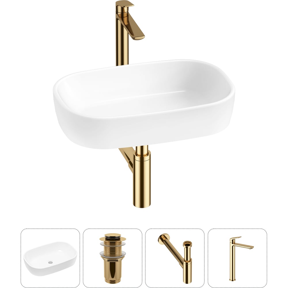 Изображение товара Накладная раковина для ванной Lavinia Boho 4 в 1 белый санфарфор современный стиль