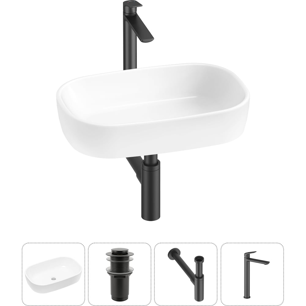 Изображение товара Накладная раковина для ванной Lavinia Boho 1 чаши овальная белая санфарфор