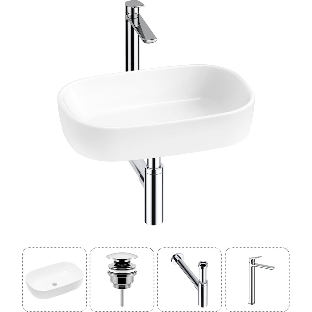 Изображение товара Накладная раковина для ванной Lavinia Boho 1 чашка овальная белая