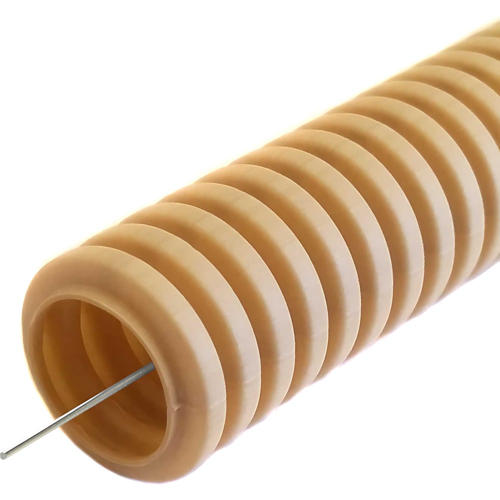 Изображение товара Труба гибкая гофрированная Промрукав PR02.01181 с зондом, Ø16 мм, сосна