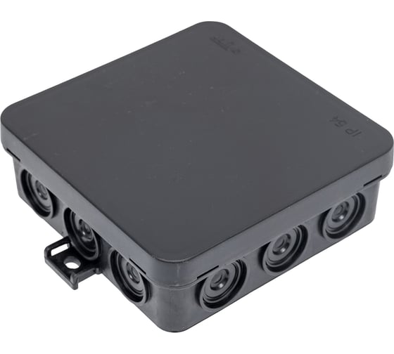 Изображение товара Коробка разветвительная Рувинил открытой проводки, 100x100x35 мм, черная, УХЛ1, Тусо 67095Ч