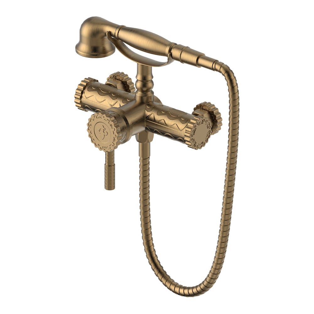 Изображение товара Смеситель для душа Bronze de Luxe WINDSOR без излива двухрычажный в стиле ретро бронза