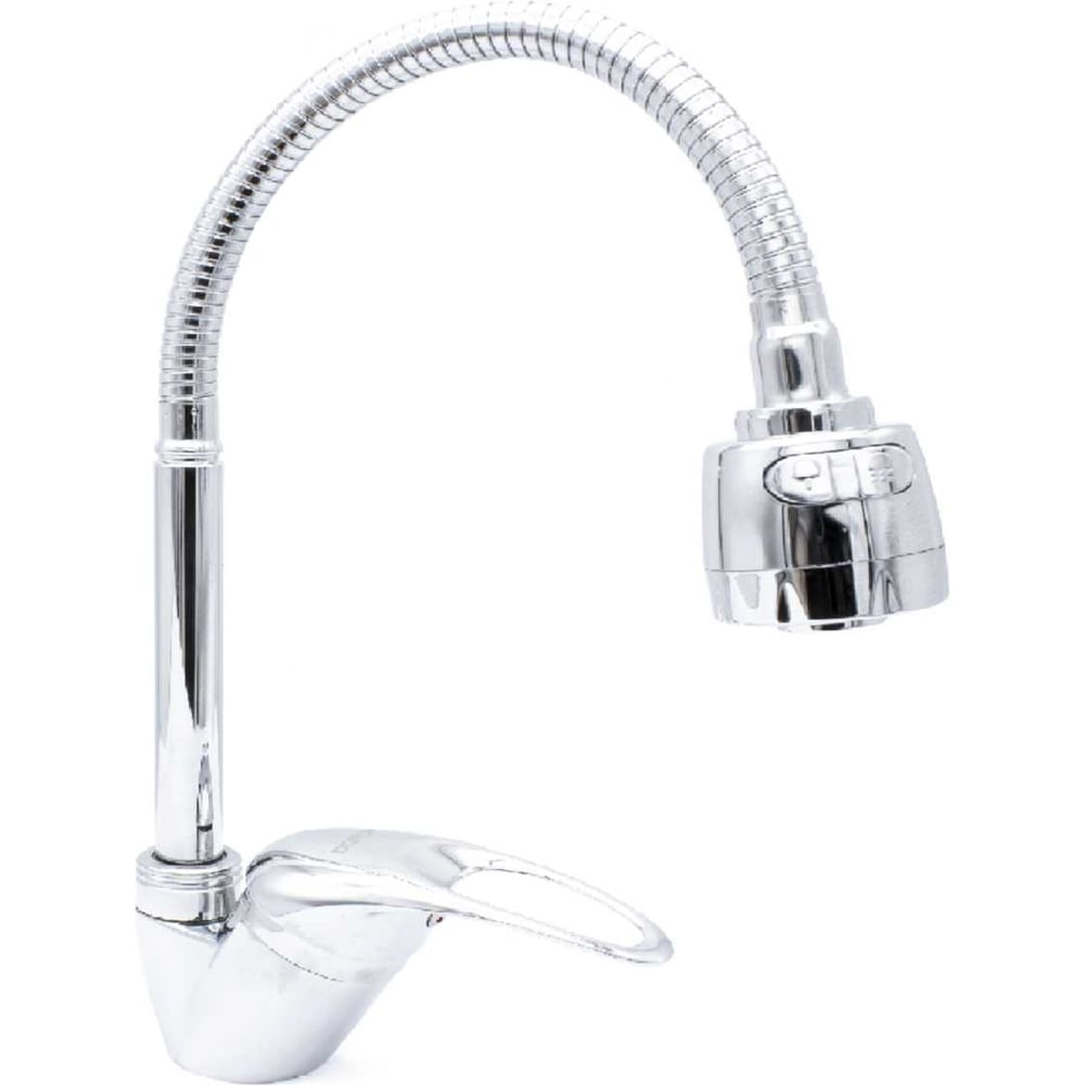 Изображение товара Дорон DС 2838-N кухонный однорычажный смеситель с гибким изливом и хромовым покрытием