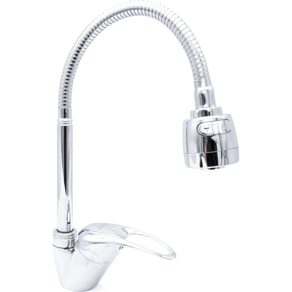 Изображение товара Дорон DС 2838-N кухонный однорычажный смеситель с гибким изливом и хромовым покрытием