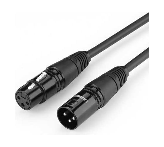 Изображение товара Кабель Ugreen AV130 Cannon Male to Female Microphone Extension Audio Cable 2 м, черный 20710_