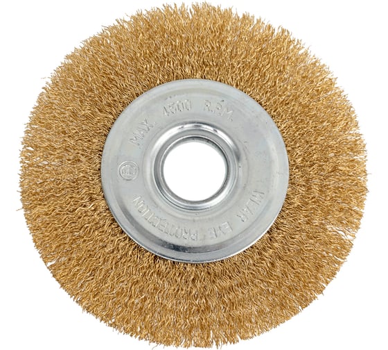 Изображение товара Щетка плоская для УШМ Hardcore 125x22,23 мм, латунированная волнистая проволока 222125