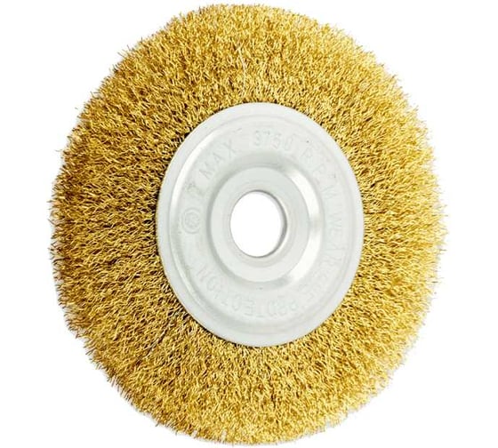 Изображение товара Щетка плоская для УШМ Hardcore 150x22,23 мм, латунированная волнистая проволока 222150
