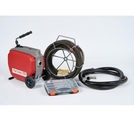 Изображение товара Прочистная машина PipeSnake A200, для труб 20-200мм, спираль 32м HL-A200