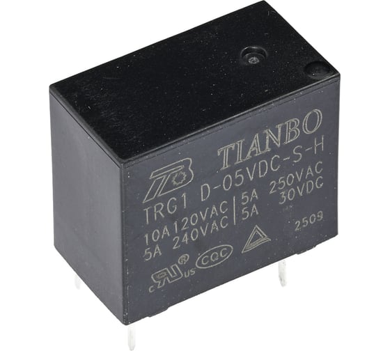 Изображение товара Реле электромагнитное Tianbo RELAY (100 шт/упак)TRG1-D-5VDC-S-H 123216