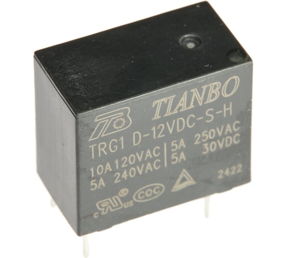 Изображение товара Реле электромагнитное Tianbo RELAY (100 шт/упак) TRG1-D-12VDC-S-H 3291