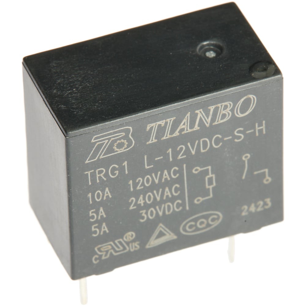 Изображение товара Реле электромагнитное Tianbo RELAY (100 шт/упак) TRG1-L-12VDC-S-H 77558 Изображение товара Реле электромагнитное Tianbo RELAY (100 шт/упак) TRG1-L-12VDC-S-H 77558