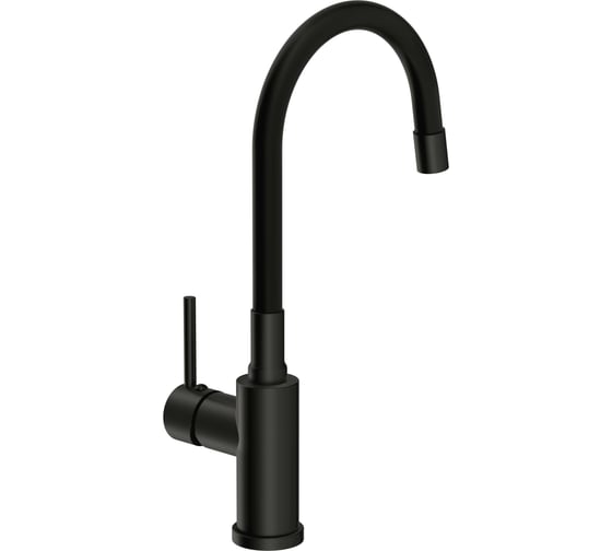 Изображение товара Смеситель для кухни Cersanit MELAR однорычажный, с гибким изливом, черный 68234