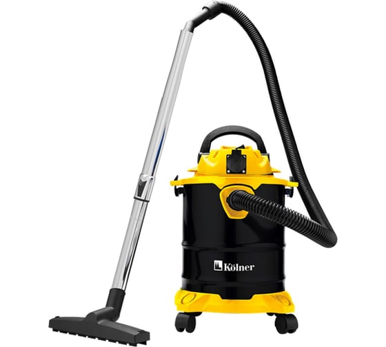 Изображение товара Пылесос строительный Kolner KVC 20L-S 20л, 16кПа, 1200Вт, 26л/с 8040400076