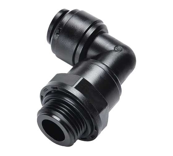 Изображение товара Фитинг угловой CDC Pneumatics 12мм G3/8 HRPL 12G03B