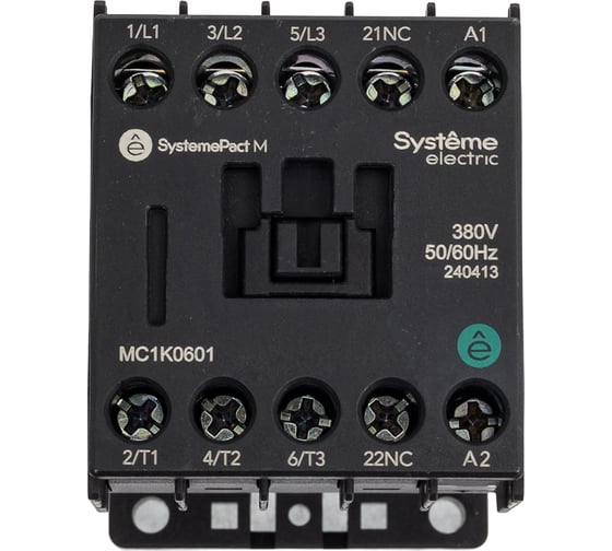 Изображение товара Контактор Systeme Electric MC1K 6A 1НЗ AC380V 50/60Hz MC1K0601Q7