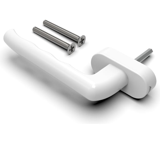 Изображение товара Ручка для окон ПВХ Диал алюминиевая, 8 -позиционная, 38 мм, цвет белый 4687206143920