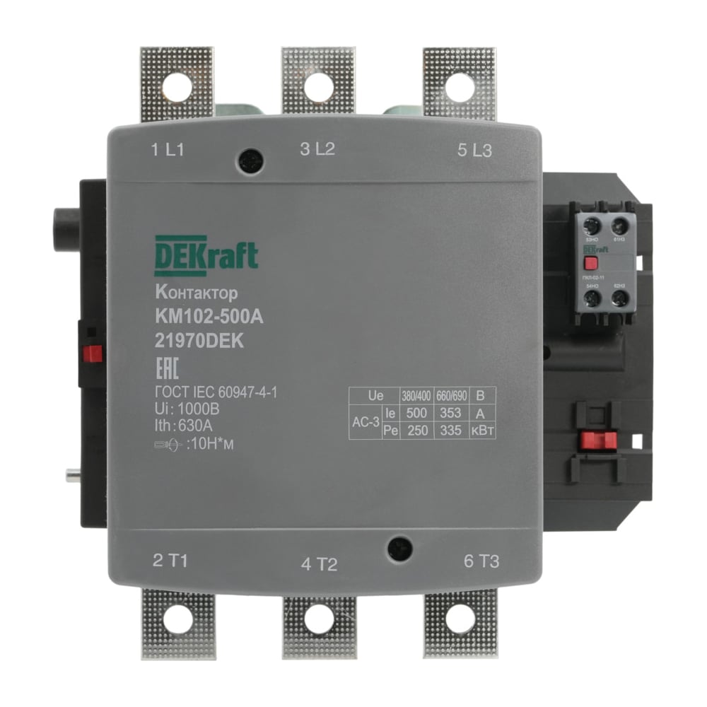 Изображение товара Автоматический выключатель дифференциального тока Dekraft Контактор 500А