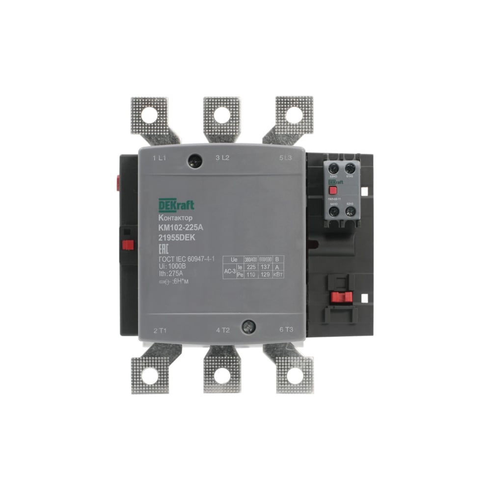 Изображение товара Контактор Dekraft 225А 220В_АС КМ-102 для силовых установок