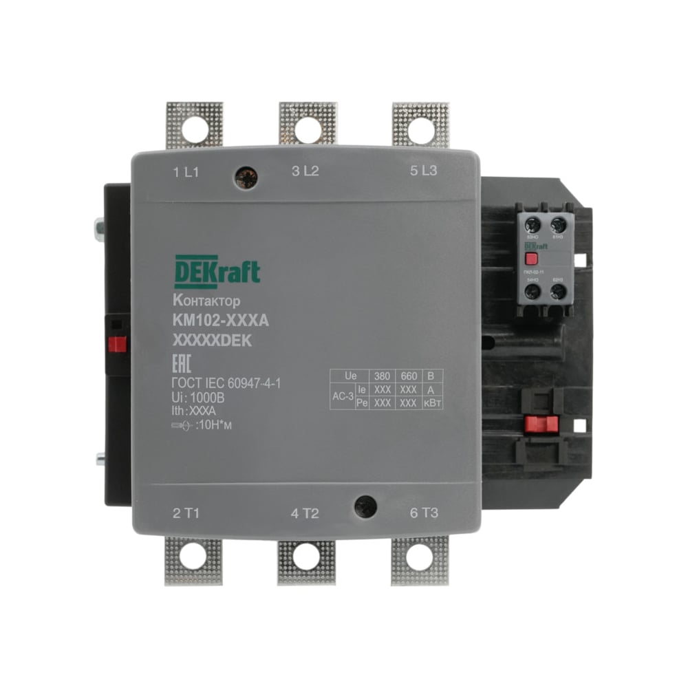 Изображение товара Контактор Dekraft 330А 380В KМ-102 для промышленной автоматизации