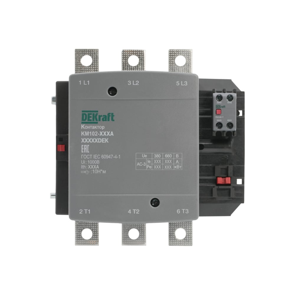 Изображение товара Контактор Dekraft 265А 380В КМ-102 для промышленной автоматики