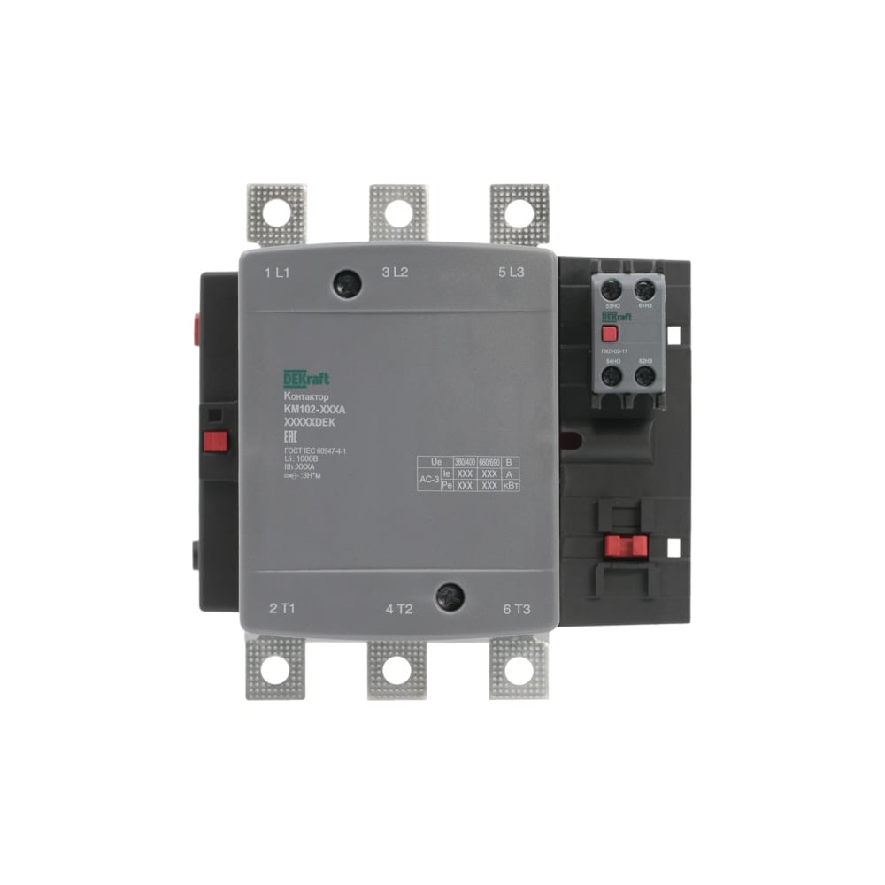 Изображение товара Контактор Dekraft 150А 380В ас3 ас4 1но+1нз км-102 21944DEK