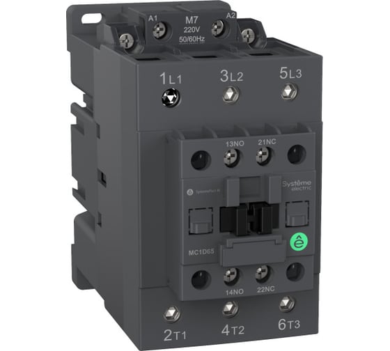 Изображение товара Контактор Systeme Electric MC1D 3P 65A НО+НЗ 24V 50/60ГЦ MC1D65B7