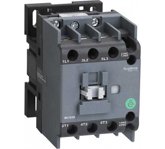 Изображение товара Контактор Systeme Electric MC1E 3P 32A НО+НЗ 48V 50/60ГЦ (LC1E3210E5) MC1E32E7