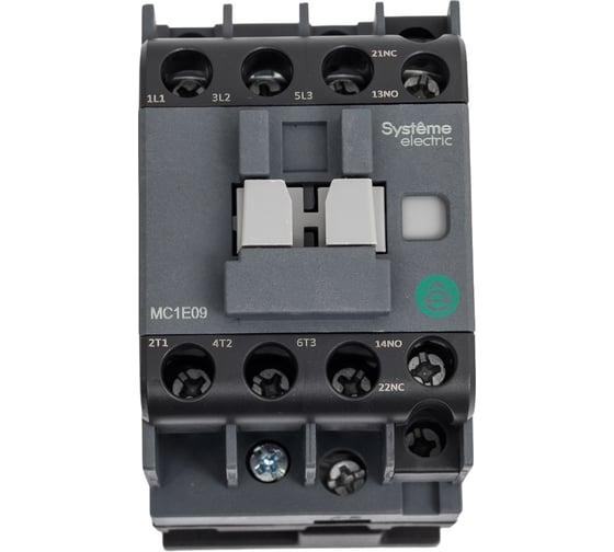 Изображение товара Контактор Systeme Electric MC1E 3P 9A НО+НЗ 110V 50/60ГЦ (LC1E0910F5) (ранее LC1E0901F5) MC1E09F7