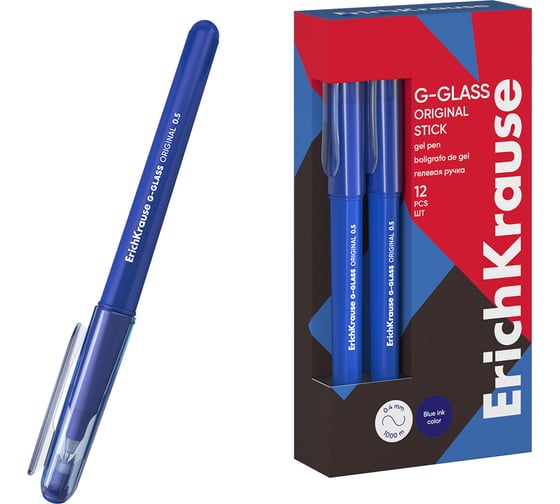 Изображение товара Ручка ErichKrause гелевая Торпеда 0,5, тонированная, цвет чернил синий 61301