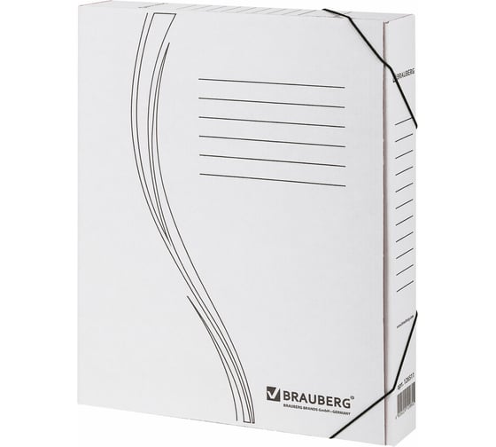 Изображение товара Папка архивная с резинкой BRAUBERG А4, 325x250мм, 45мм, до 400л, плотн, микрогофрокартон 126511