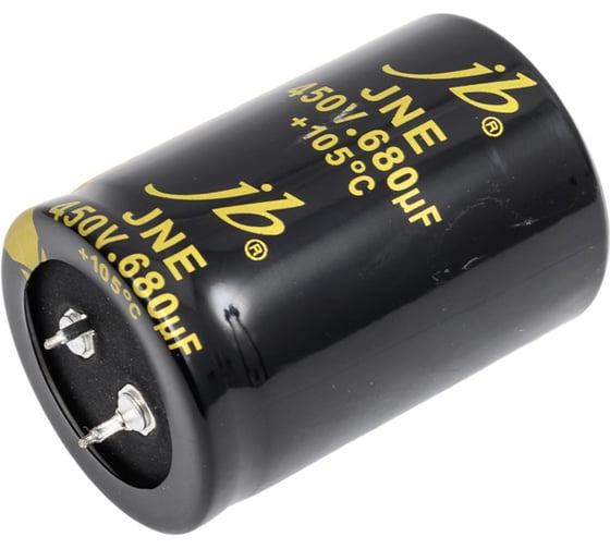Изображение товара Конденсатор электролитический JB Capacitors 680мкФ, 450В, 105C, 35x50мм, (Snap-In) JNE2W681M10003500500-373