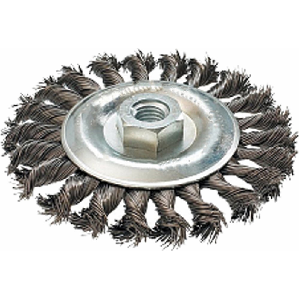 Изображение товара Щетка МWORKS торцевая с гайкой для УШМ нержавеющая сталь 125 мм MW790031255