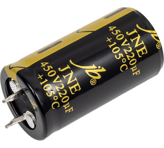 Изображение товара Конденсатор электролитический JB Capacitors 220мкФ, 450В, 105C, 22x40мм, (Snap-In) JNE2W221M10002200400-370