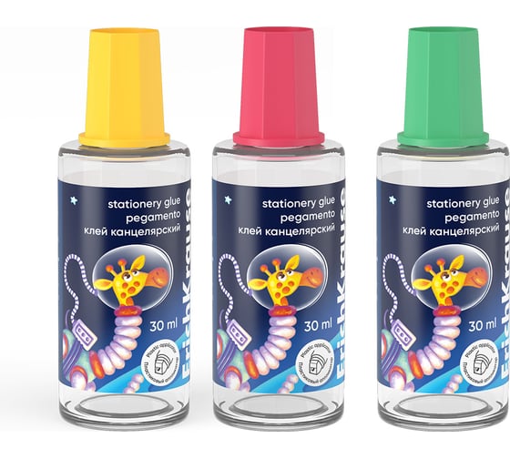 Изображение товара Канцелярский клей ErichKrause Space Animals 30 мл, ассорти (в дисплее по 12 шт.) 61286