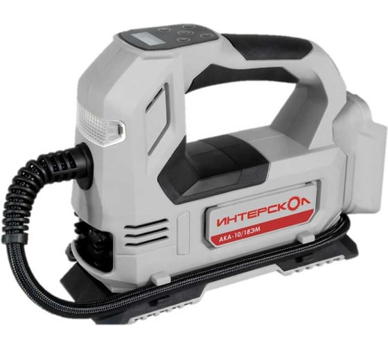 Изображение товара Аккумуляторный компрессор Интерскол АКА-10/18ЭМ АПИ (картон, без аккуммулятора и ЗУ) 748.0.0.70