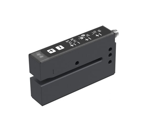 Изображение товара Щелевой ультразвуковой датчик AKUSENSE KUM08-0307P Sn=3 мм PNP НО/НЗ (Программируемый) 12...24 В DC разъем М8 07-00044807