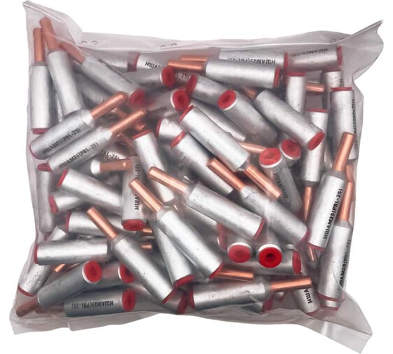 Изображение товара Наконечник кабельный штыревой алюмомедный DORI НШАМ 25 с пастой, 50 шт. 51590