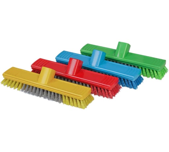 Изображение товара Щетка для пола жесткая Uctem-Plas 25 см, с резьбой, пластиковая, зеленая YF341G 29267