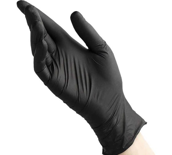 Изображение товара Перчатки одноразовые Ben Fatto нитрил, 100 шт, L, черные 29907