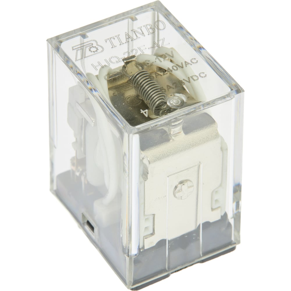 Изображение товара Электромагнитное реле Tianbo HJQ-22F 12VDC 4Z 40 шт для автоматизации