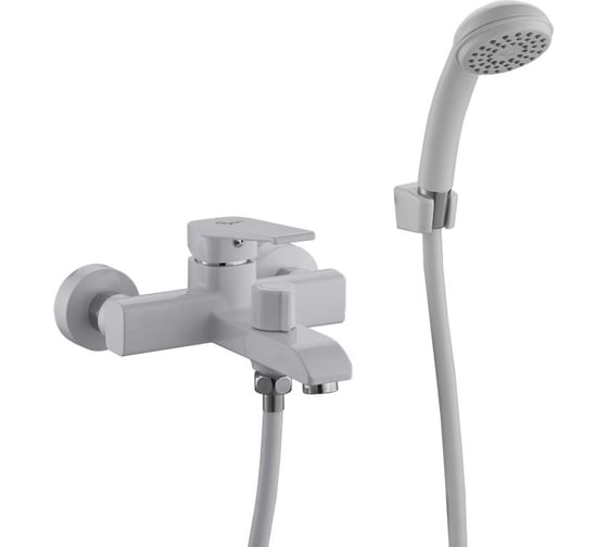 Изображение товара Смеситель ванно-душевой с душевым гарнитуром PLStart ABS пластик, белый PL3213-8