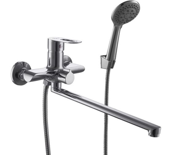 Изображение товара Смеситель ванно-душевой с душевым гарнитуром PLStart цинковый сплав, хром PD22083