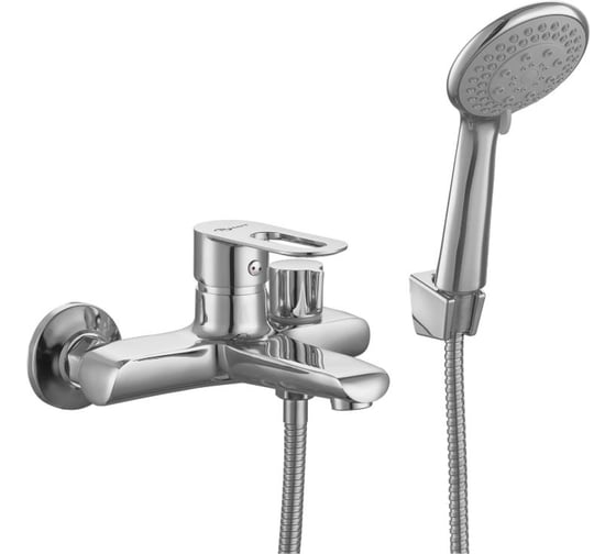 Изображение товара Смеситель ванно-душевой с душевым гарнитуром PLStart цинковый сплав, хром PD32083