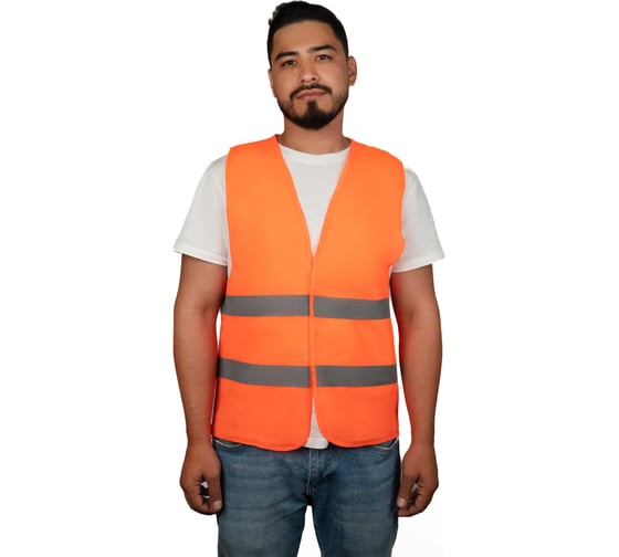 Изображение товара Жилет сигнальный SAMGRUPP оранжевый, 54-56 (XXL), 50 шт SAMC-022200002-50