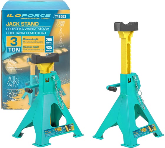 Изображение товара Подставка ремонтная iLOFORCE 3 т (h min 295 мм, h max 425 мм) к-т 2 шт IF-T43002(61353)