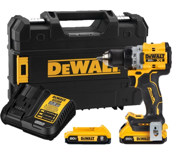 Изображение товара Аккумуляторная дрель-шуруповерт DeWalt 20В, 2х2Ач DCD800D2T-A9