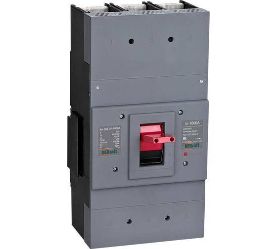 Изображение товара Силовой автоматический выключатель Dekraft 3P 1250А 70кА ВА-308 22831DEK