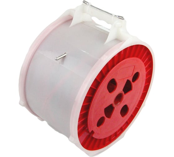 Изображение товара Протяжка стальная OlmiOn, с нейлоновым покрытием, d=4,5 мм L=30 м в пластиковом боксе, цвет жёлтый СТ-ПК-4,5/30