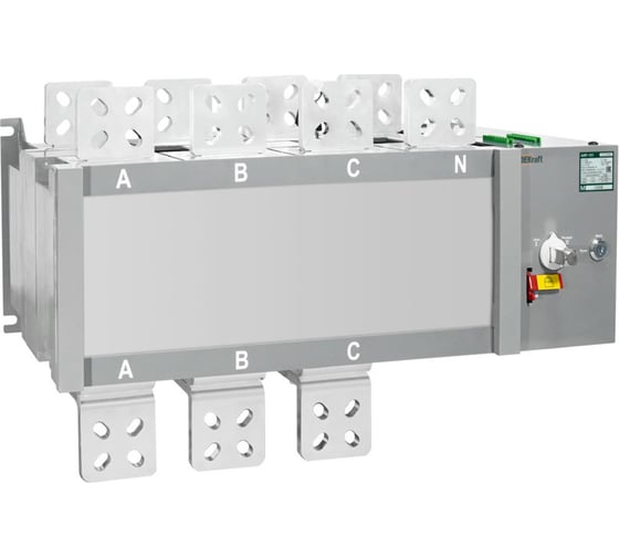 Изображение товара Автоматический ввод резерва Dekraft на реверс. выкл.-разъед. и мотор приводом 630A, 4P, 12.6кА АВР-105 42062DEK